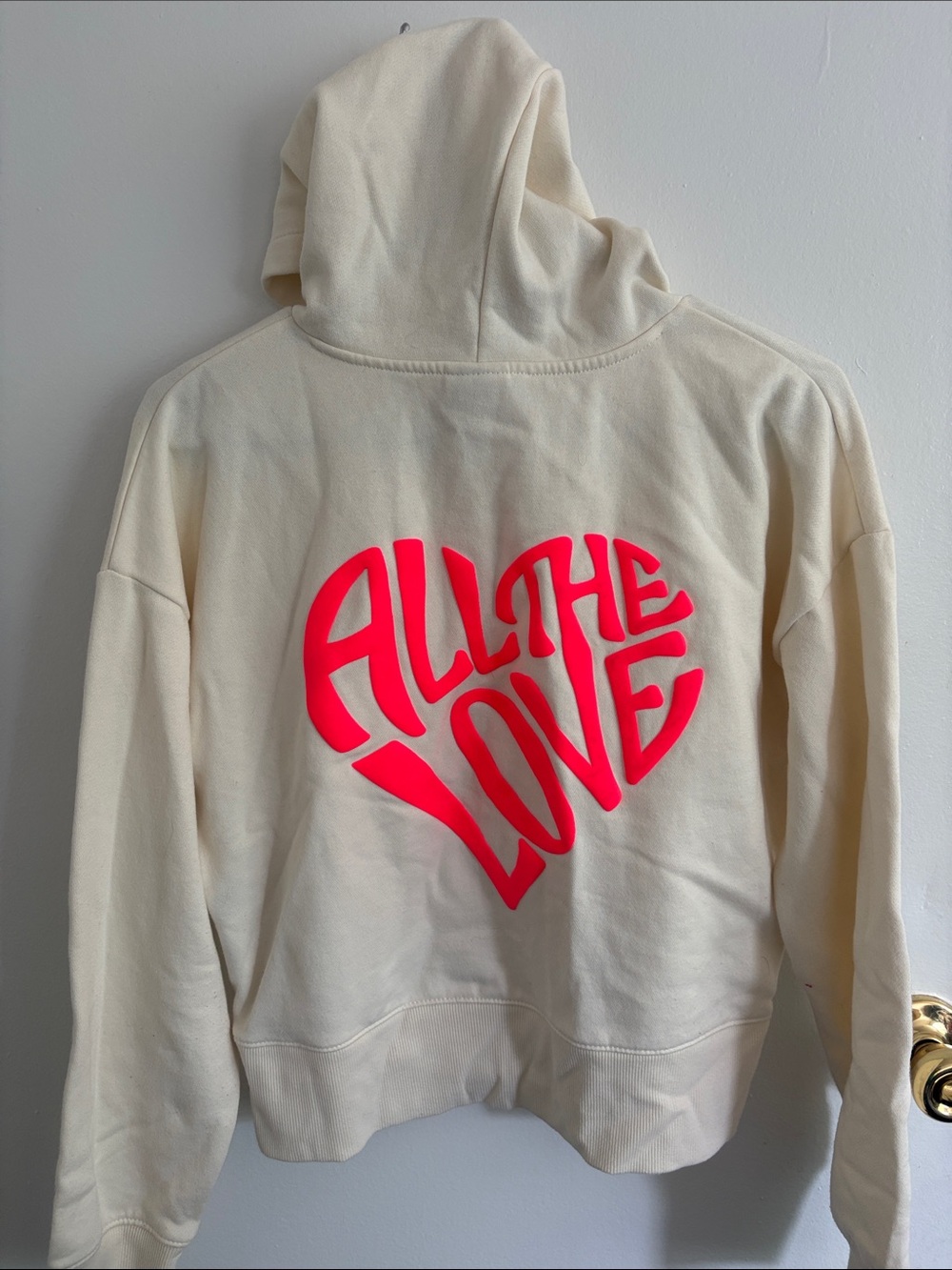 A New Day Hoodie with "ALL THE LOVE" Heart Graphic